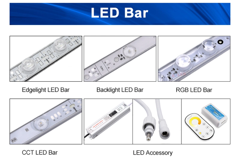 Seg Aluminum Profile Fabric Frame Double-Sided Lightbox IP20 IP67 Sdie Emitting Edgelit Module Lighting High Power 12V 24V Strip Edge Lit LED Bar