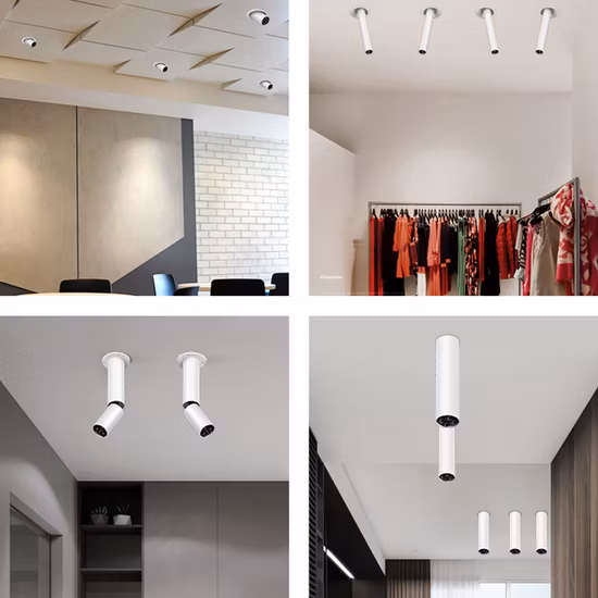 Lámpara de foco LED de aluminio con cabezal móvil ajustable Allway