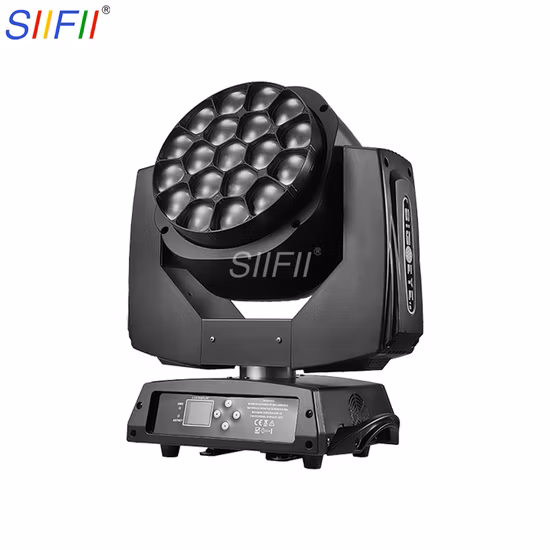 Luz principal móvil de DJ del escenario del lavado del zoom del ojo de la abeja de 19 x 15W RGBW LED