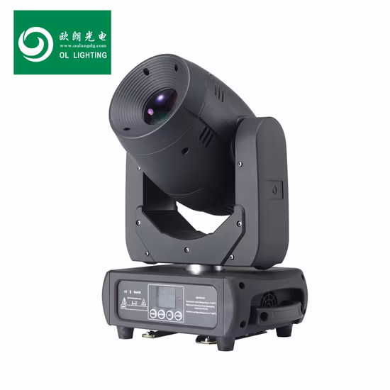 Foco con cabezal móvil LED de 150 W con efecto arcoíris de anillo LED